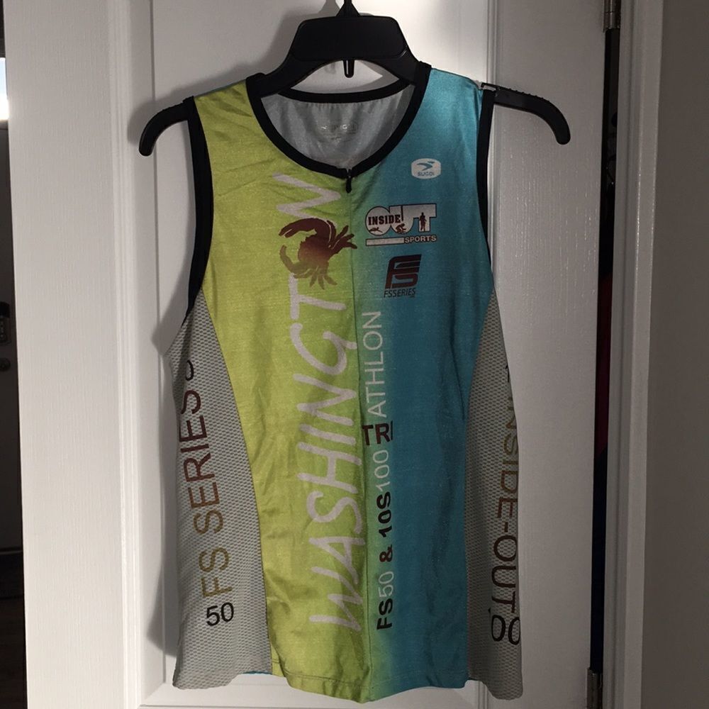 Women’s Fuel Tri Triathlon Tank Training Jersey running marathon bike Shirt XL
